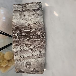 Snakeskin/ Leather Clutch Bag